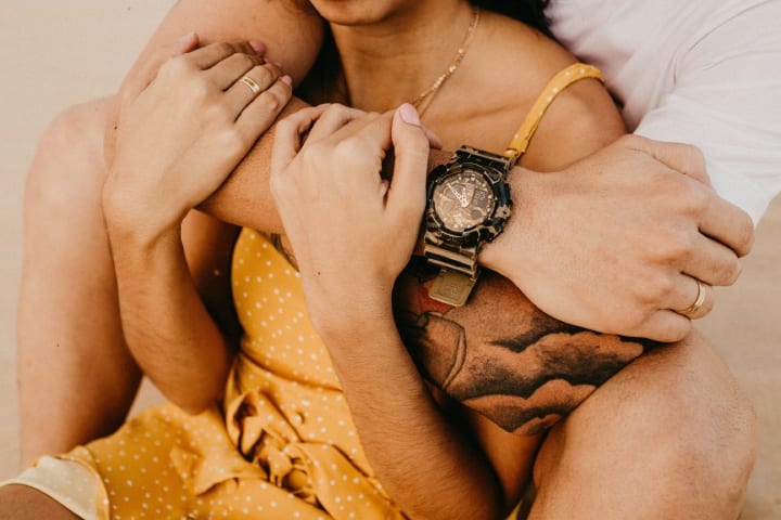 couple hugging