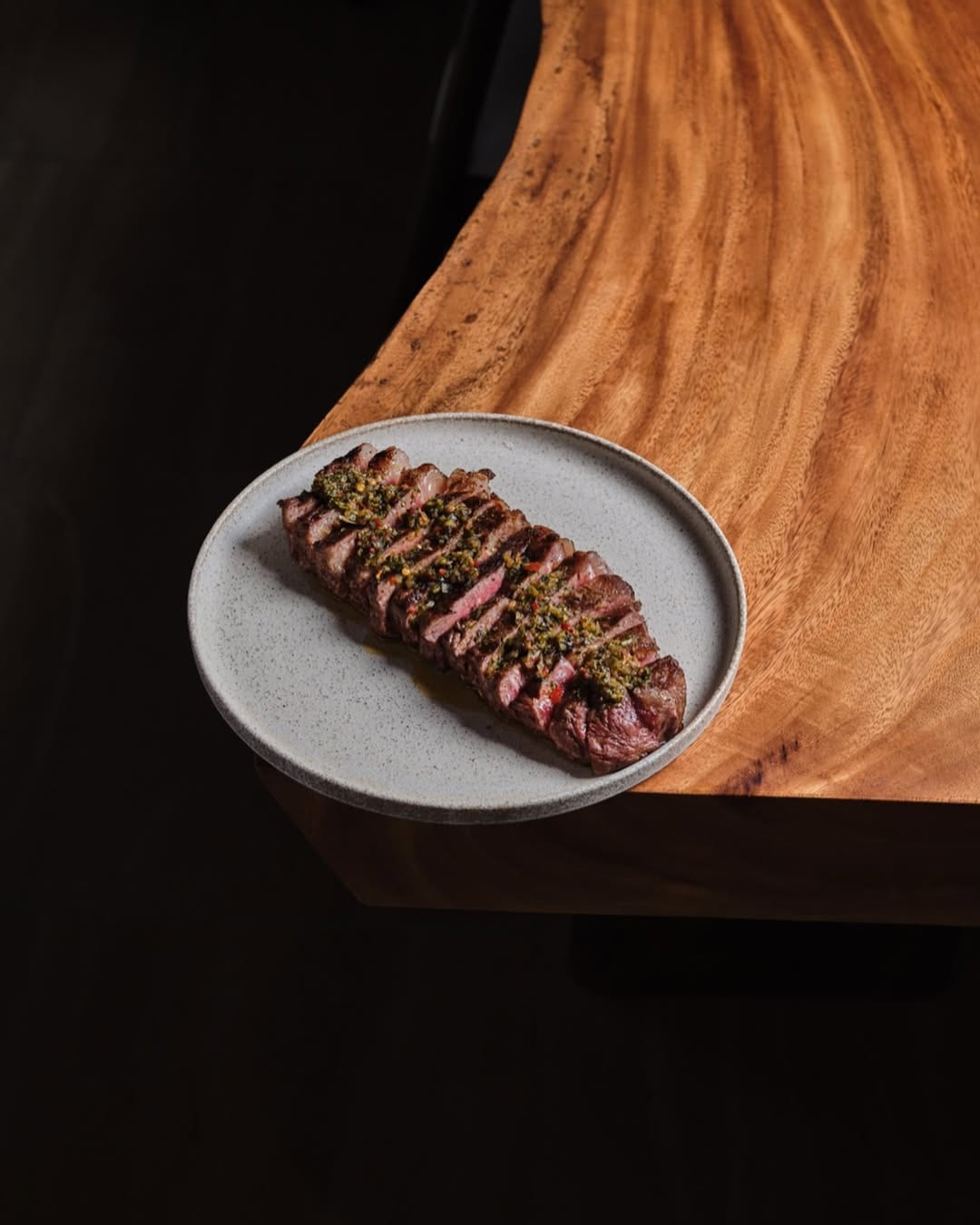 Angus ribeye paired with M1 from juniper by josh boutwood