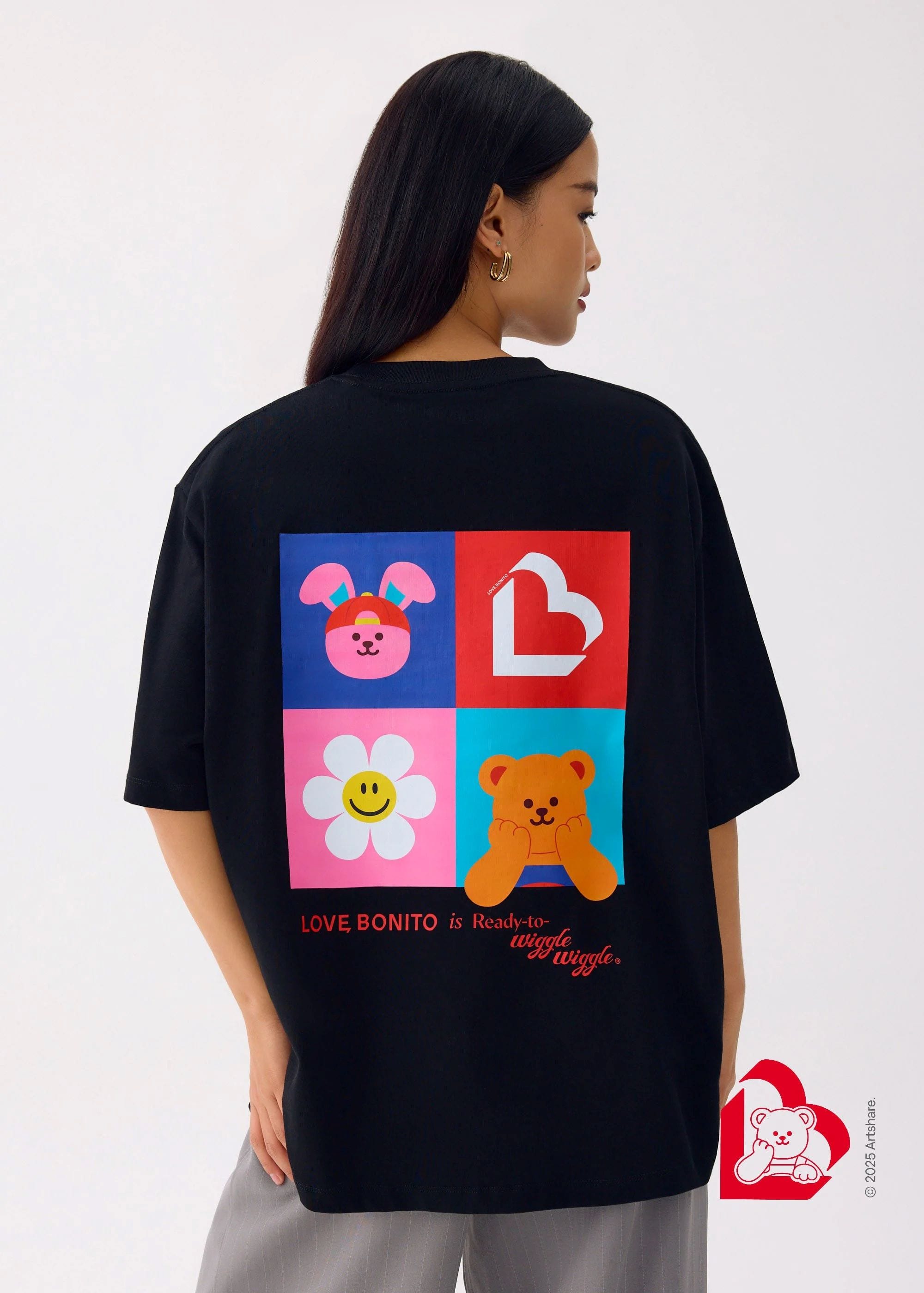 Love, Bonito | Wiggle Wiggle Unisex Oversized Drop Shoulder Tees