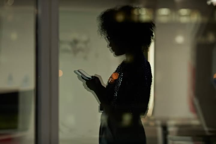 girl on her phone