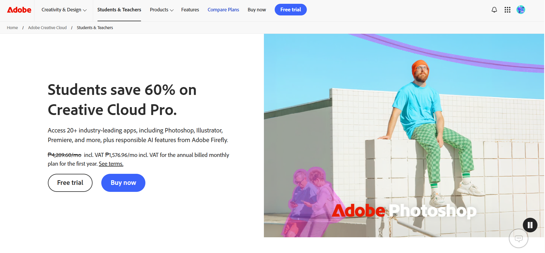 Adobe creative cloud for students