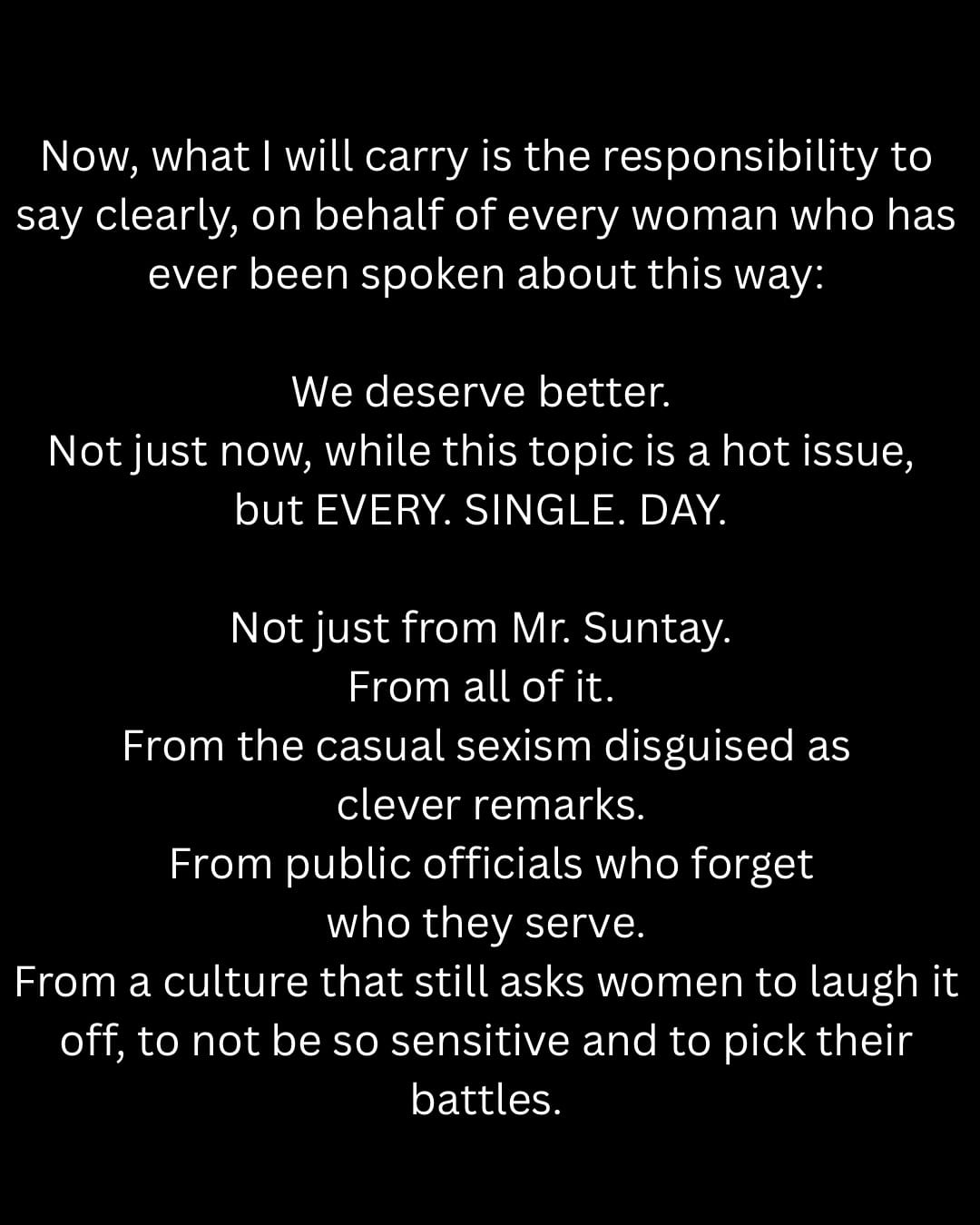 anne curtis statement on bong suntay's remarks and non-apology