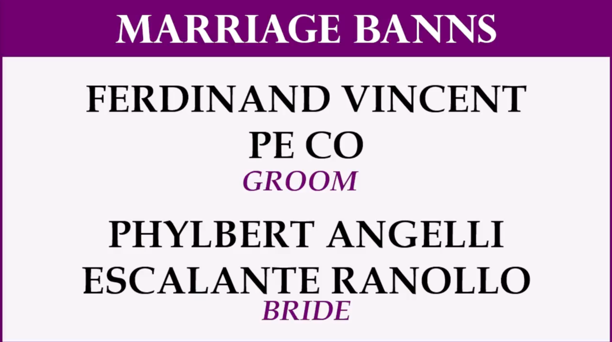 screenshot of marriage ban