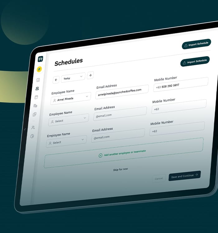 User interface of HrZen