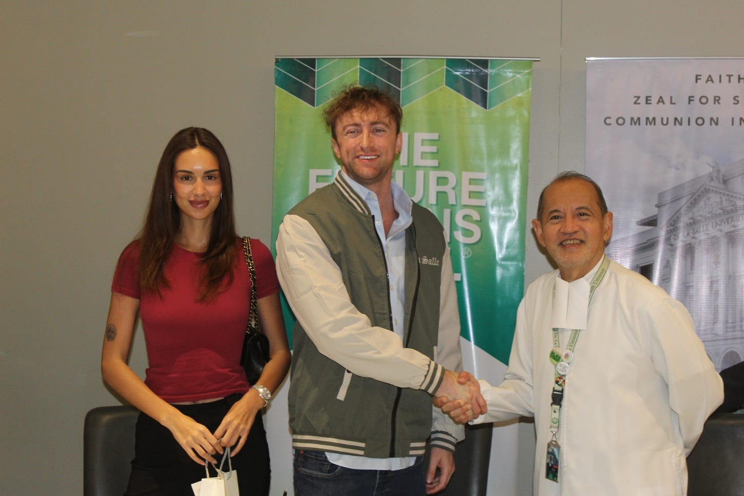 Celeste Cortesi and Jonathan Sterling Scholarship Agreement With De Lasalle University