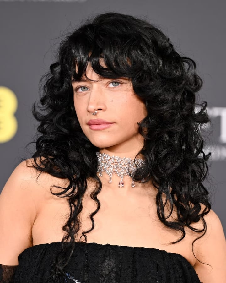 feathered bangs