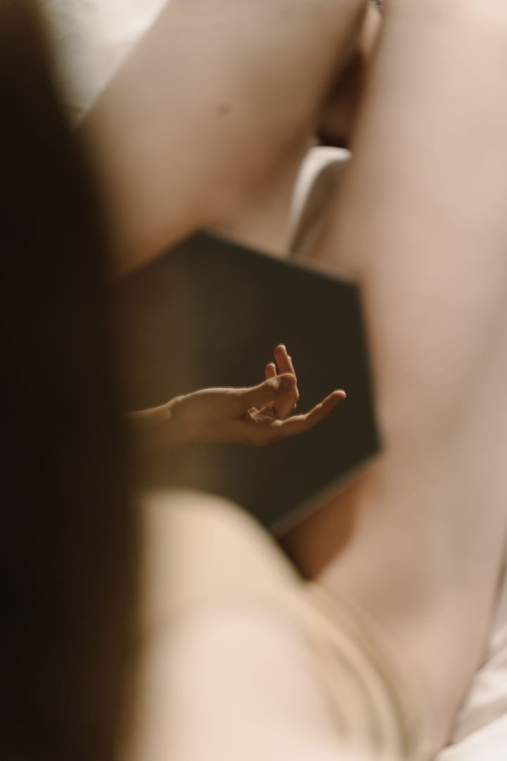 hand in mirror