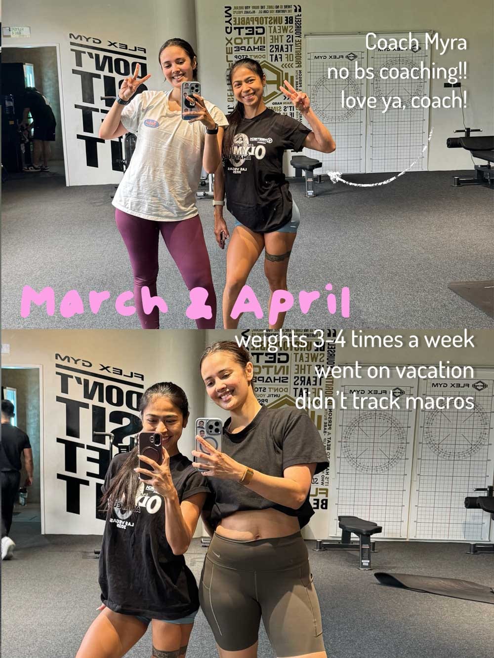 megan young with her coach